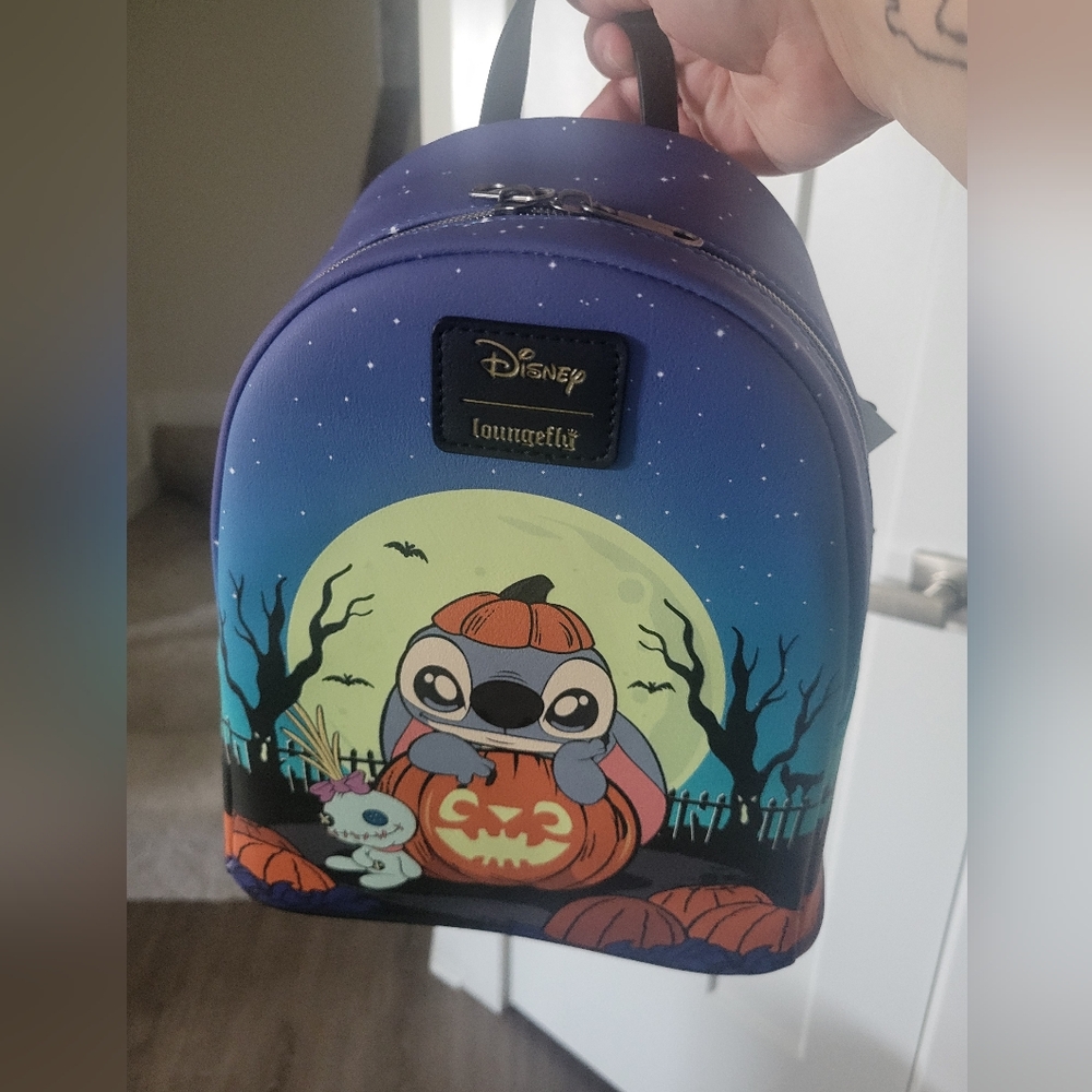 Loungefly Disney Stitch Halloween Backpack - Blue and Orange